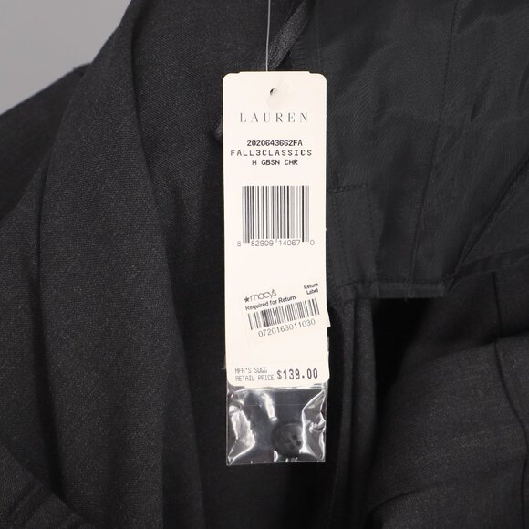 NWT LAUREN RALPH LAUREN Wool Stretch Straight-Leg Cuffed Hem Pant Size 14W - Picture 8 of 8